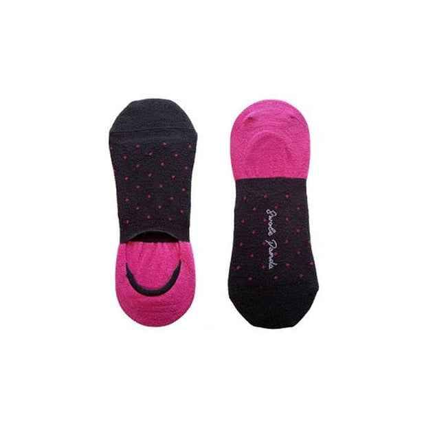 Swole Panda - Ladies Bamboo No Show Socks - Spotted Pink