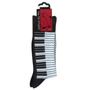 The Tie Studio - Men's Socks - Piano Keys on Black