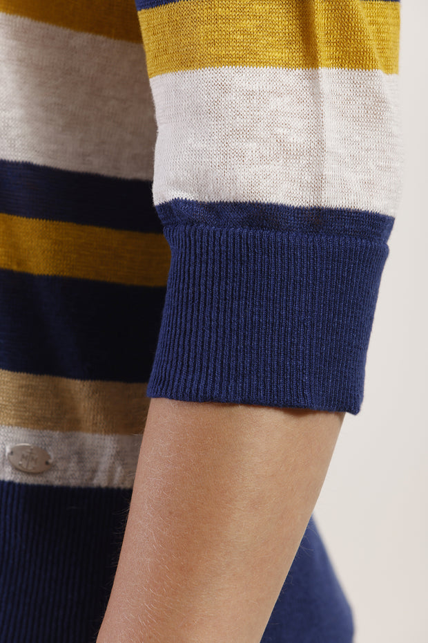 Mat De Misaine - Tillac - Multicoloured Striped Linen Jumper