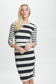 InWear - Werone 3/4 Sleeve Striped Fitted Dress