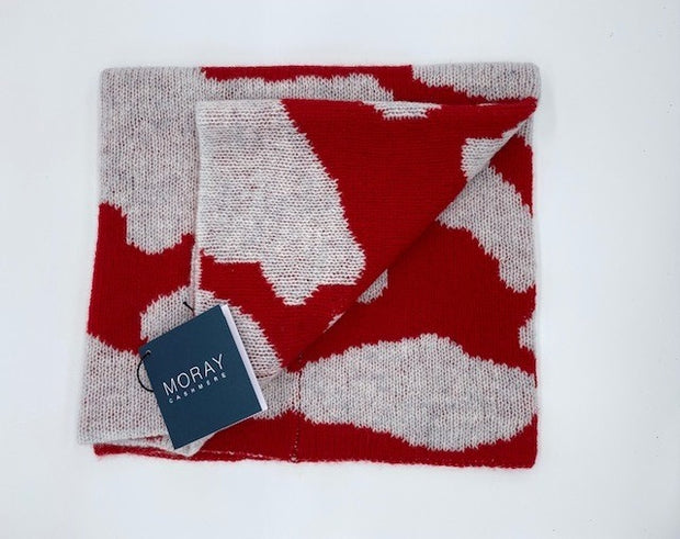 Moray Cashmere - Woodside Cashmere Snood/Neck Warmer in Cow Print (2 colours)