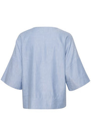 InWear - KeiIW 3/4 Sleeve Box Fit Top in Chambray Blue