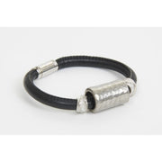 STRATA - Athena - Nappa Leather Bracelet with Pewter Twist & Tube (2 colours)