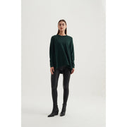 Tirelli - Oversized Curved Hem Jumper in Sea Green (K2716)