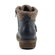 Lunar Shoes - BENSON III Waterproof Ankle Boot with Knitted Cuff in Blue