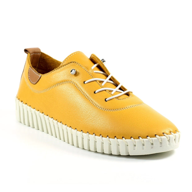 Lunar Shoes - Flamborough Mustard Leather Shoe