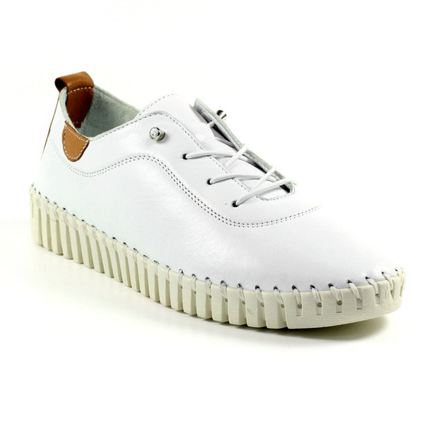 Lunar Shoes - Flamborough White Leather Shoe