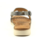 Lunar Shoes - Nixon Low Wedge Sandal in Pewter