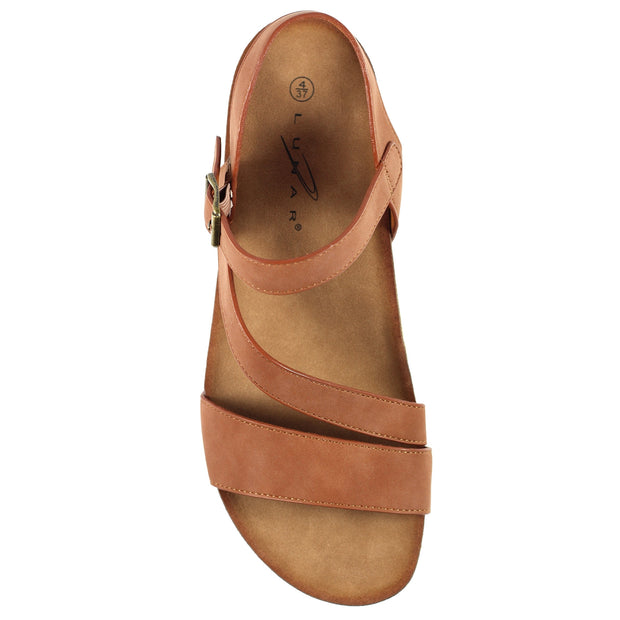 Lunar Shoes - Cluster Wedge Sandal in Tan (JLH358)