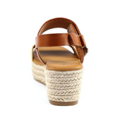 Lunar Shoes - Logan Wedge Sandal in Natural and Tan