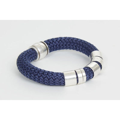 STRATA - Sasha - Blue Bracelet with Silver Tubes