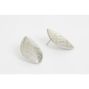 STRATA - Shell Hammered Pewter Earrings