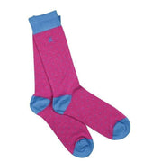 Swole Panda - Ladies Bamboo Socks - Spotted Blue Design