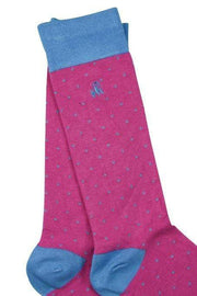 Swole Panda - Ladies Bamboo Socks - Spotted Blue Design