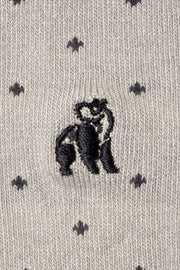 Swole Panda - Unisex Bamboo Socks - Spotted Light Grey Design