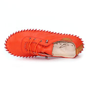 Lunar Shoes - St Ives Leather Plimsoll in Orange